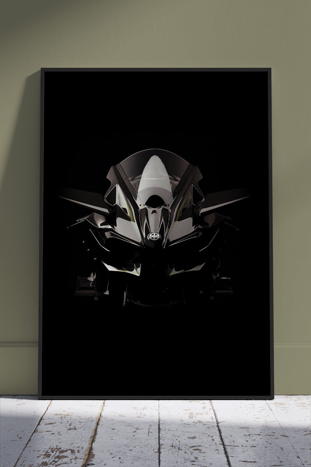 Kawasaki Ninja H2R Front View | Cars Poster Wall Art