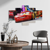 LIGHTNING MCQUEEN Disney Car (5 Panel-II) Car Wall Art
