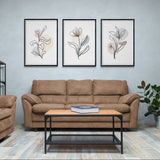 flowers and plants illustration abstract (3 Panel) Abstract Wall Art