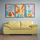 Mountain Botanical Wall Art (3 Panel) Abstract Wall Art