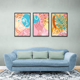 Botanical wall art vector (3 Panel) Abstract Wall Art