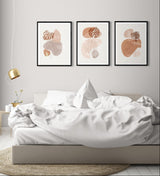 Beige Nature Colors Composition Art (3 Panel) Abstract Wall Art