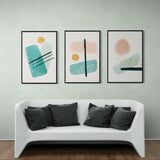 Nordic Minimalist Watercolor (3 Panel) Abstract Wall Art