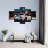 White Sport Gtr (5 Panel-II) Car Wall Art