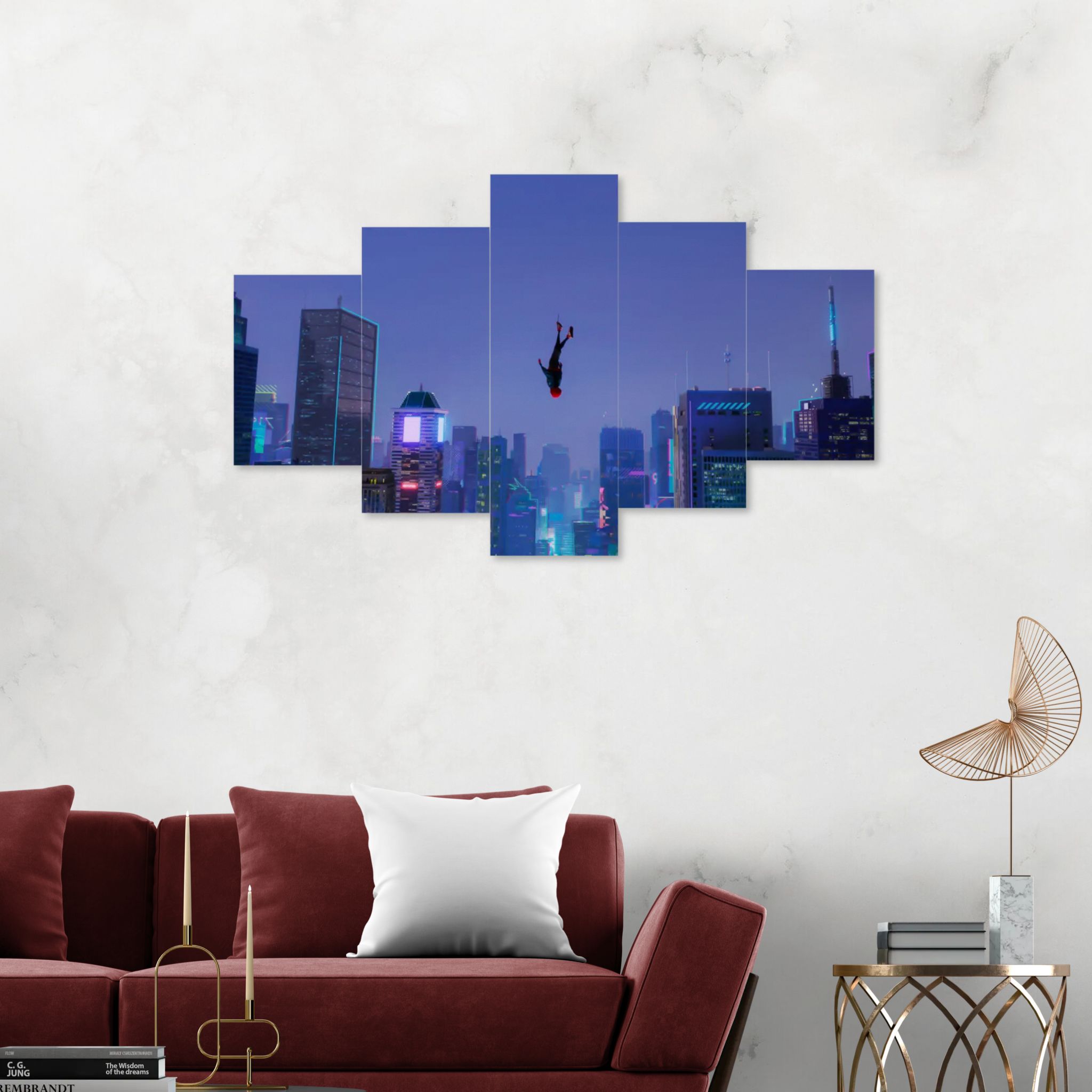 Spider-Man: Into the Spider-Verse (5 Panel-II) Movie Wall Art