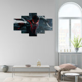 Spider Man Miles Morales (5 Panel-II) Movie Wall Art
