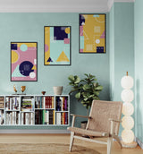 Modern Geometric Abstract Art 007 (3 Panel) Abstract Wall Art