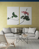 Aesthetic Gumamela flower (2 Panel) Abstract Wall Art