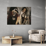 Skeleton Family (2 Panel) Digital Wall Art