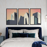 Decorative Minimalist Architecture (3 Panel) Abstract Wall Art