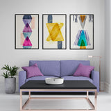 Minimal Abstract Geomatric Shapes (3 Panel) Abstract Wall Art