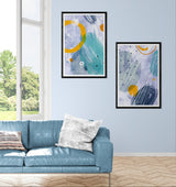 Watercolor Minimalist Abstract (2 Panel) Abstract Wall Art