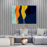 Abstract art with curved shapes (2 Panel) Abstract Wall Art