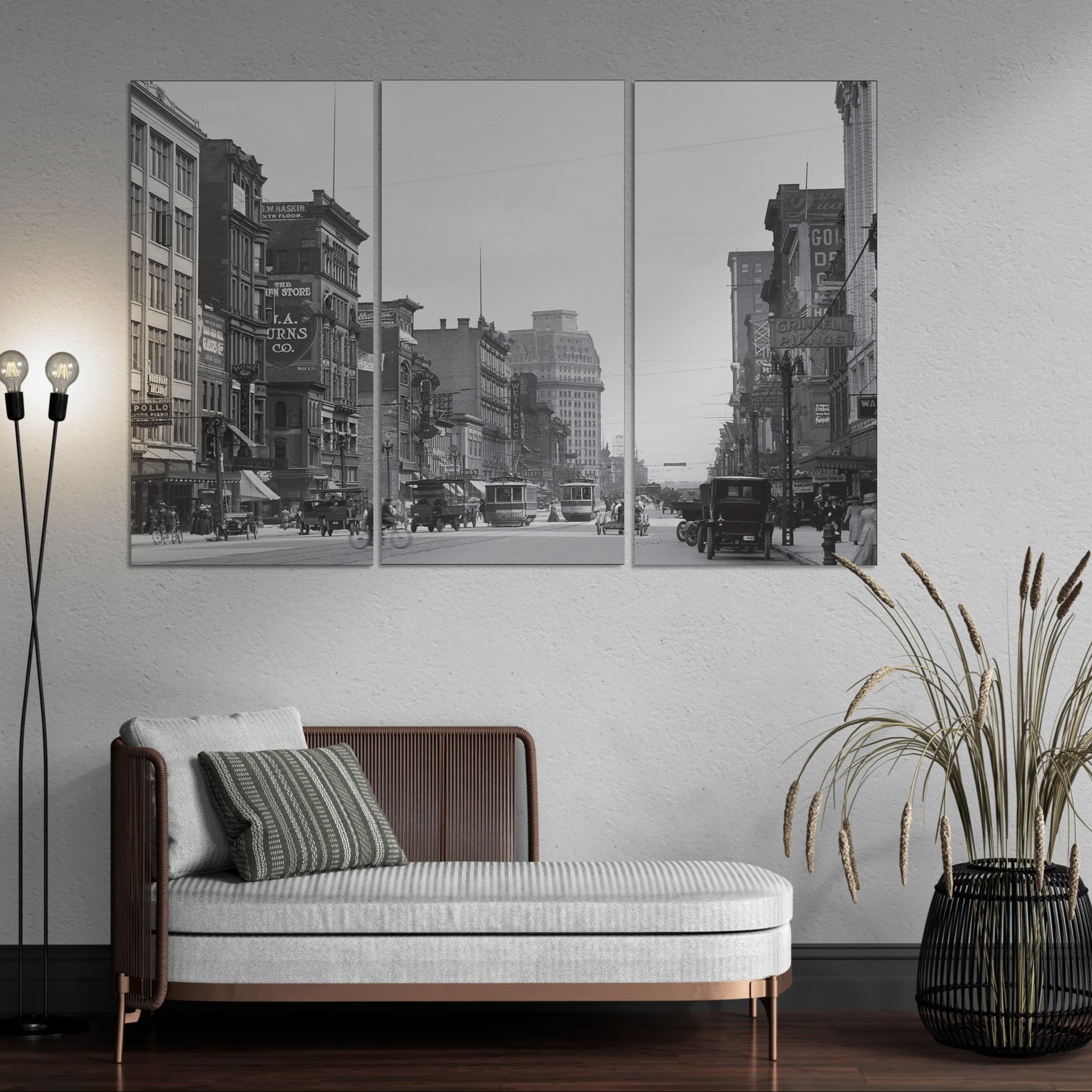 Rare Vintage MELBOURNE (3 Panel-II) Landscape Wall Art