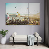 Turkey Hot air Balloons (3 Panel-II) Landscape Wall Art