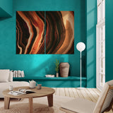 Copper Marble Abstract (2 Panel) Abstract Wall Art