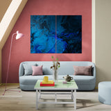 Blue and black abstract (2 Panel) Abstract Wall Art