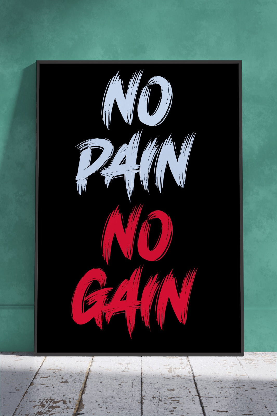 No Pain No Gain Motivational Quotes | Motivational Poster Wall Art