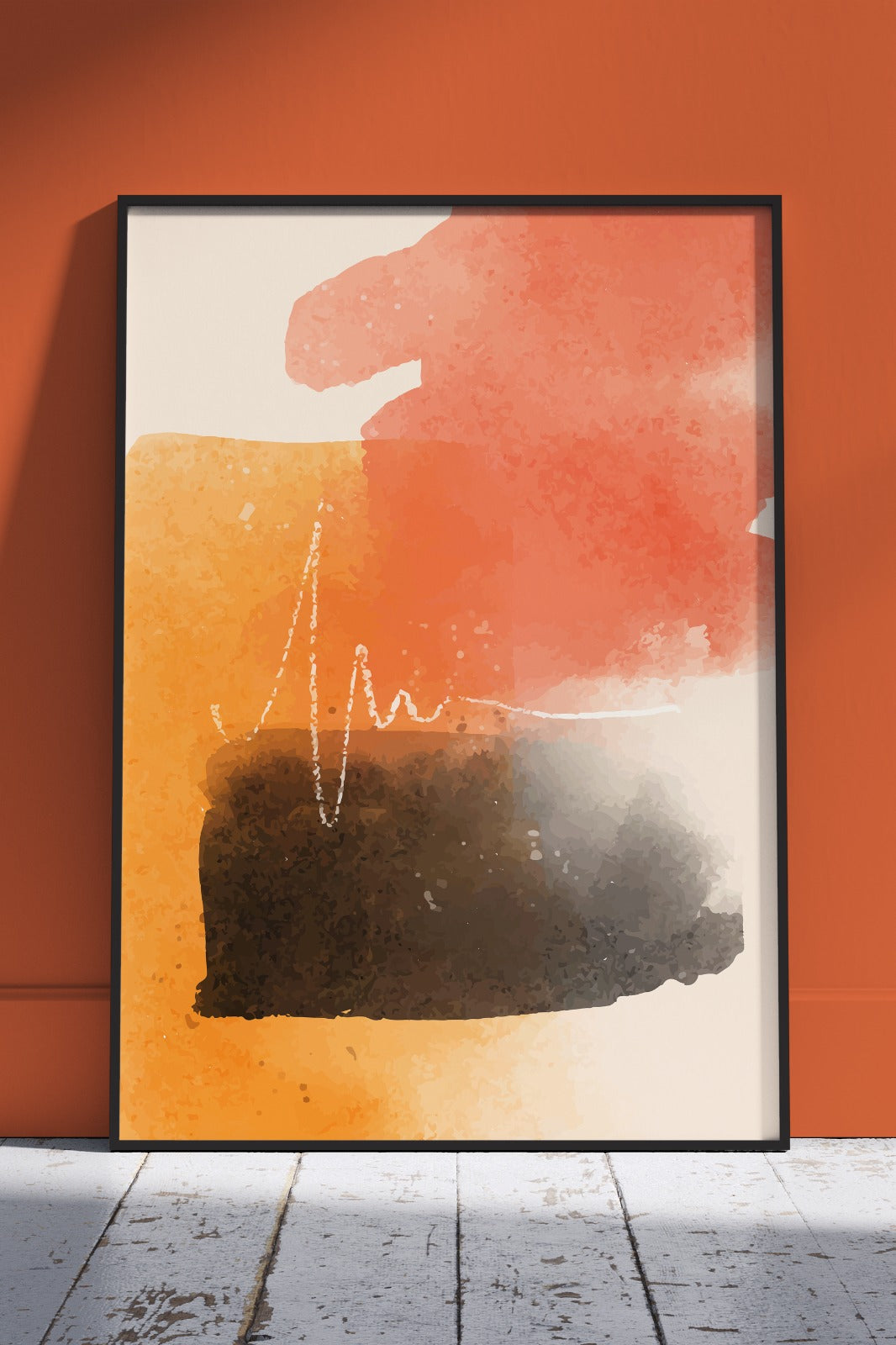 Painting of a red and white abstract | Poster Wall Art