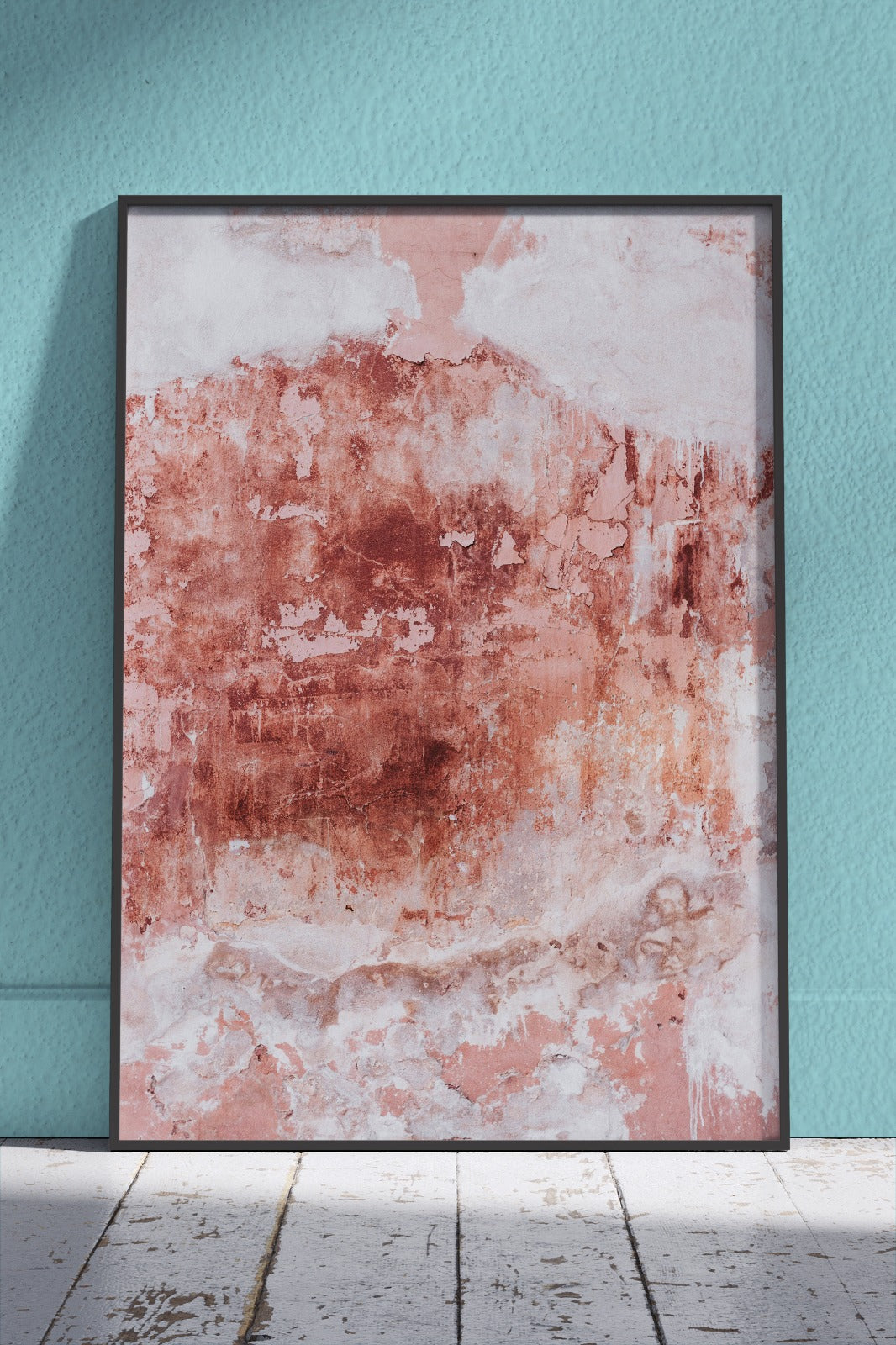 Pale Pink Weathered Wall Texture | Poster Wall Art