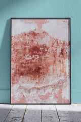 Pale Pink Weathered Wall Texture | Poster Wall Art