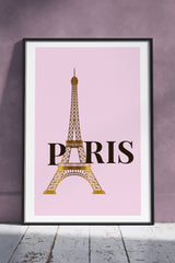 Paris Poster Eiffel Tower | Girlish Poster Wall Art