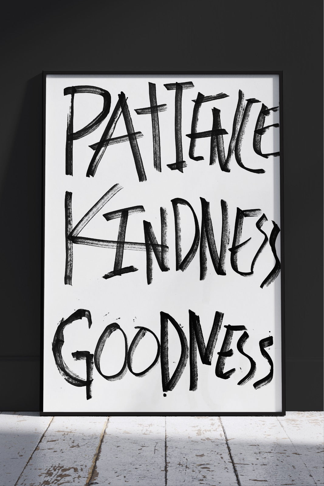 Patience kindness goodness text Poster | Motivational Poster Wall Art