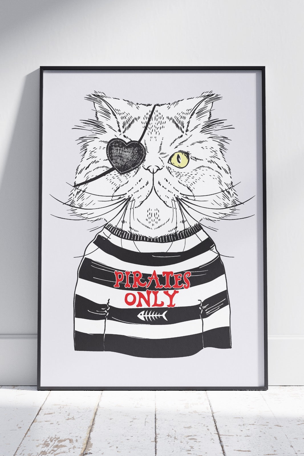 Persian cat pirate | Ai Artworks Poster Wall Art