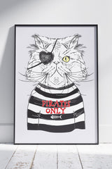 Persian cat pirate | Ai Artworks Poster Wall Art