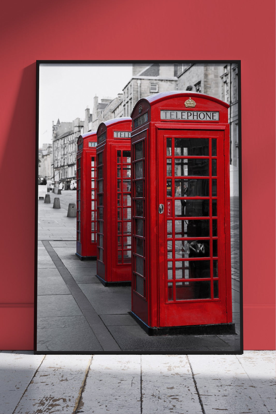 Phone boxes on the Royal Mile | Scenery Poster Wall Art