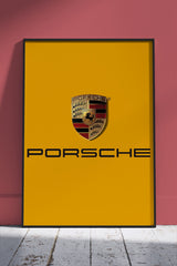 Porsche Logo Poster | Cars Poster Wall Art