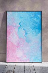 Purple and white abstract | Poster Wall Art