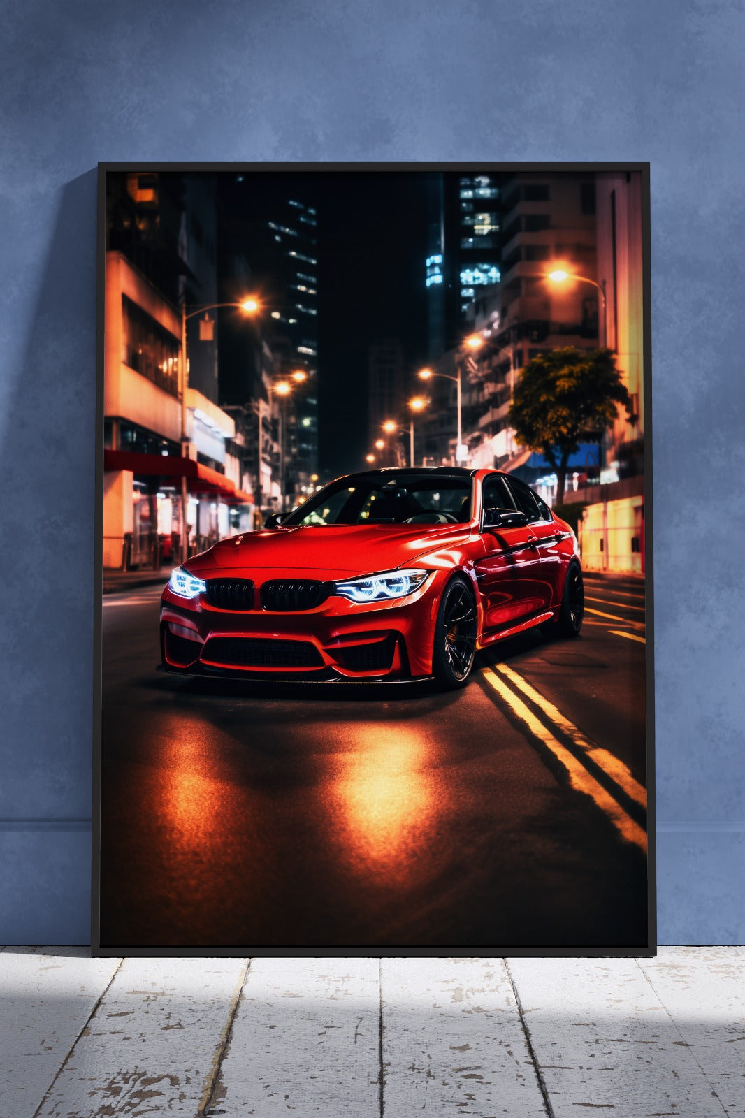 Red BMW Tuned car | Cars Poster Wall Art