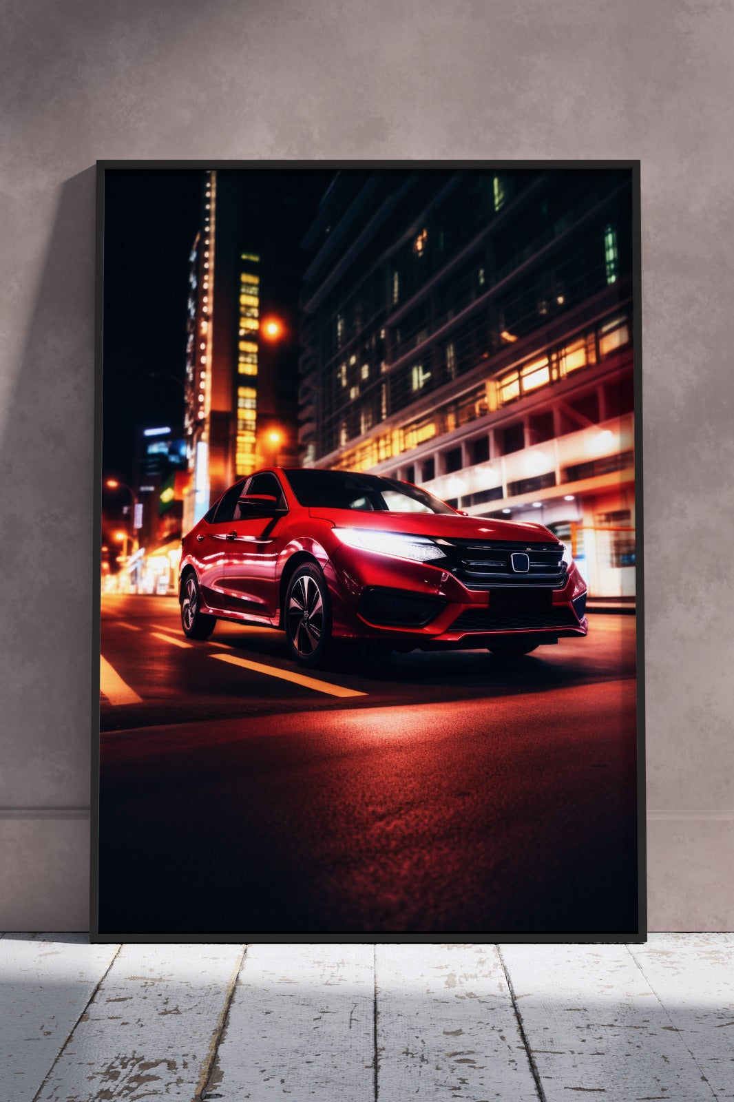 Red Civic Type R | Cars Poster Wall Art