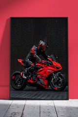Red Ducati Panigale V4 | Cars Poster Wall Art