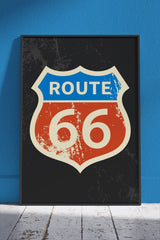 Retro Design Route 66 | Poster Wall Art
