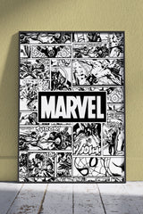 Silver Marvel Retro Vintage Poster | Movies Poster Wall Art