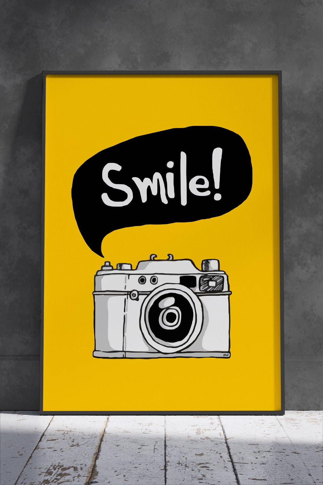 Smile - Camera - Vintage | Poster Wall Art