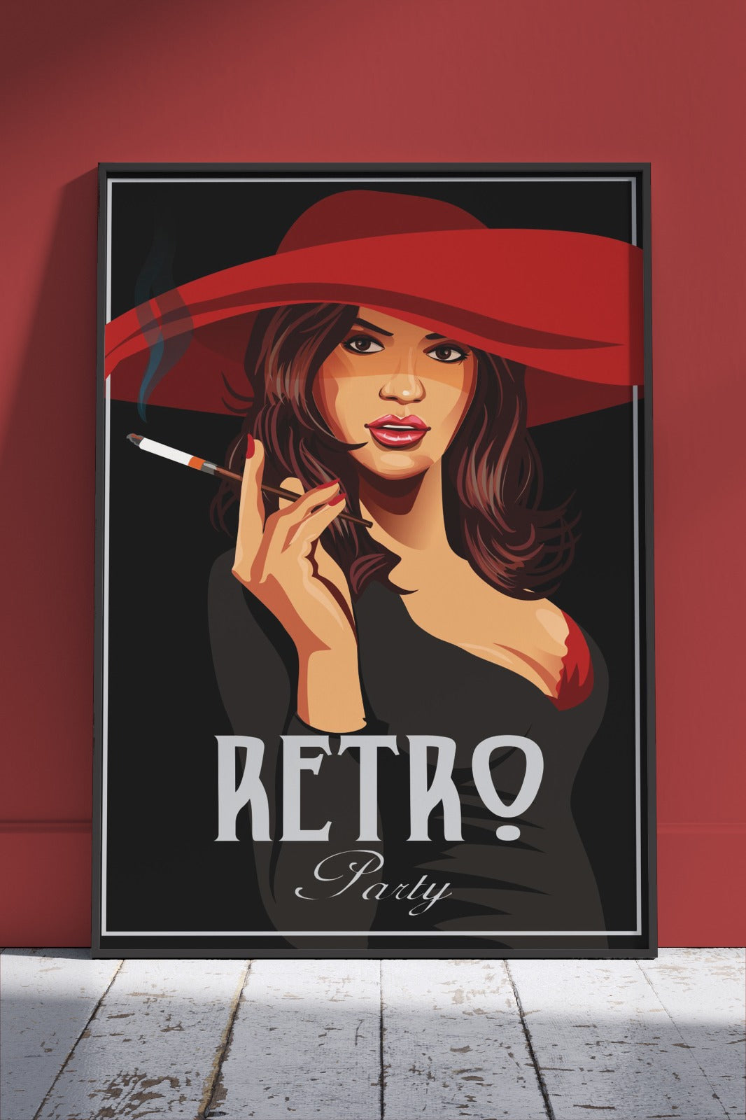 Smoking clipart in the Vintage style | Poster Wall Art