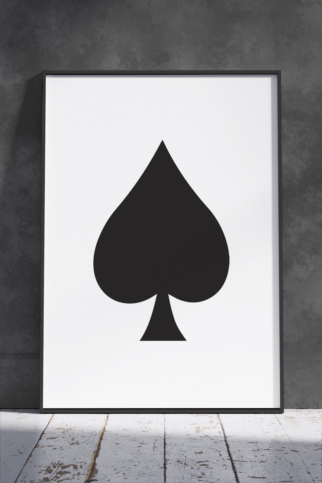 Spade Card Minimal Art | Poster Wall Art