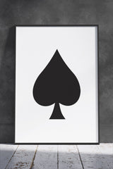 Spade Card Minimal Art | Poster Wall Art