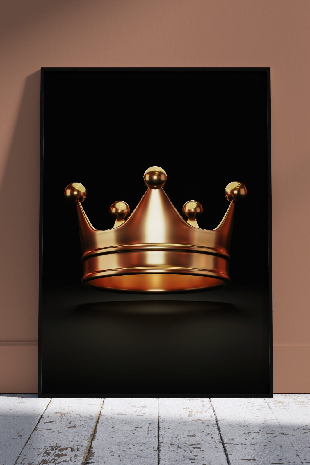 Stunning Golden Crown Wall Art | Black & Gold Poster Wall Art