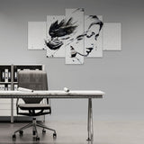 The Empyrean Minimal (5 Panel-II) Abstract Wall Art