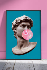 The Statue Of David With Bubblegum | Poster Wall Art