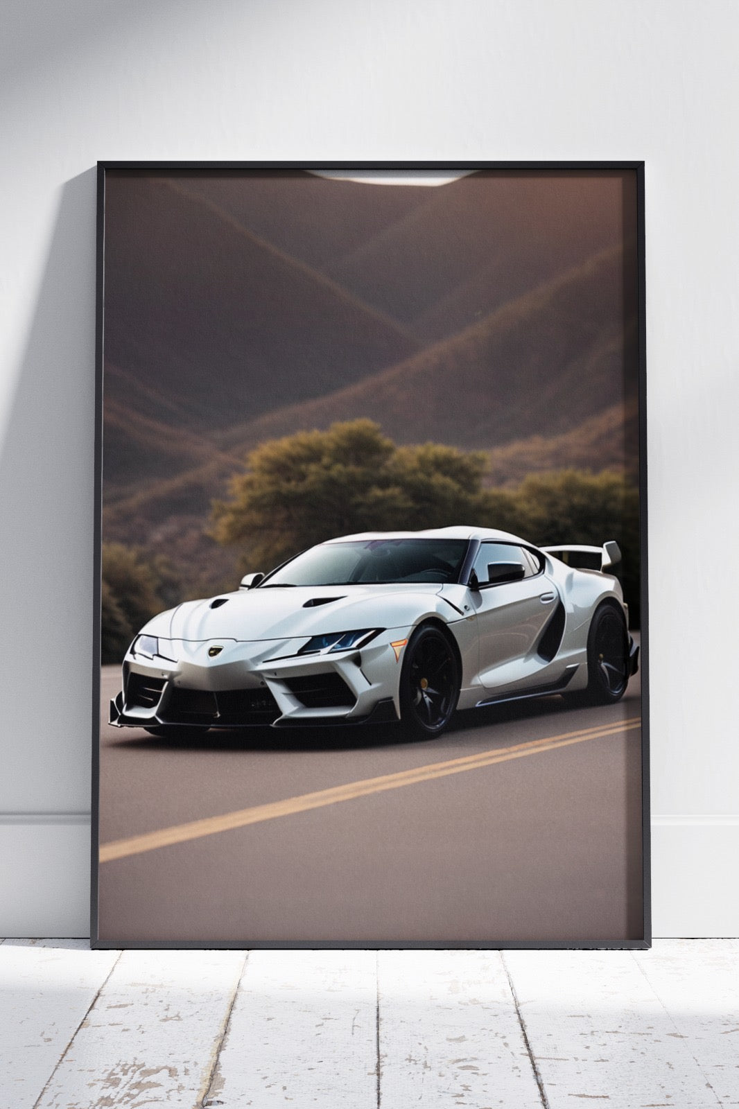 The Ultimate Driving Machines Supra X Ferrari | Ai Artworks Poster Wall Art