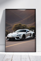 The Ultimate Driving Machines Supra X Ferrari | Ai Artworks Poster Wall Art