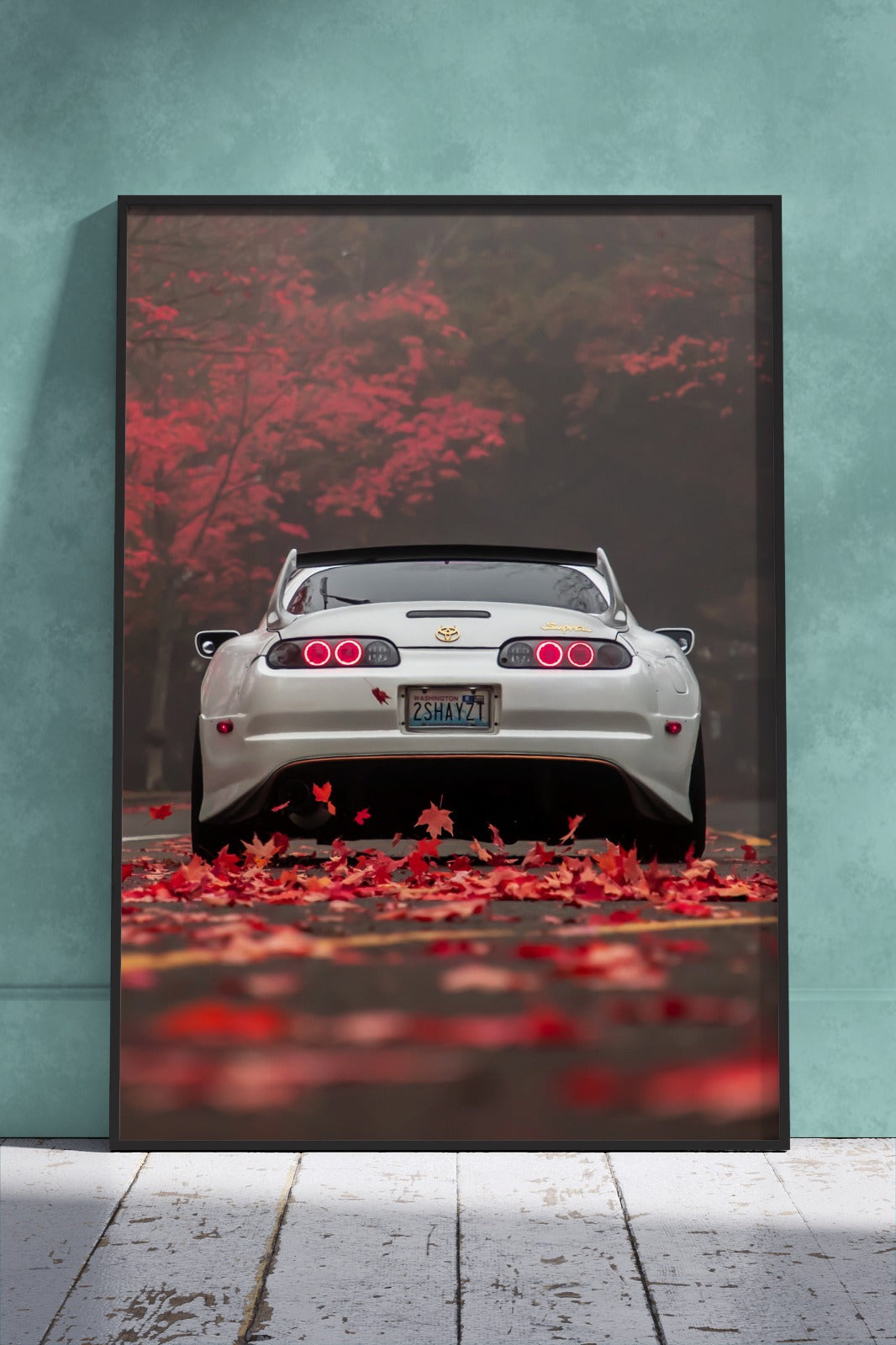 Toyota Supra In Autumn | Cars Poster Wall Art