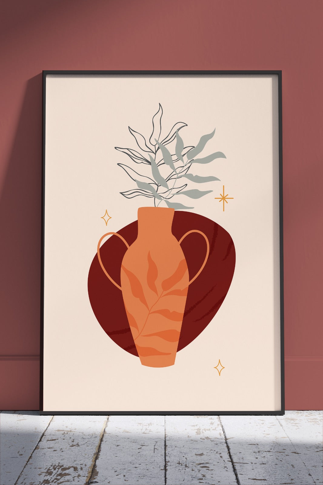 Vector Illustration Art Vase | Kids Poster Wall Art