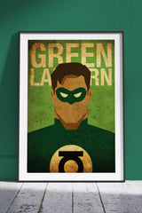 Vintage Minimalist Green Lantern Poster | Movies Poster Wall Art
