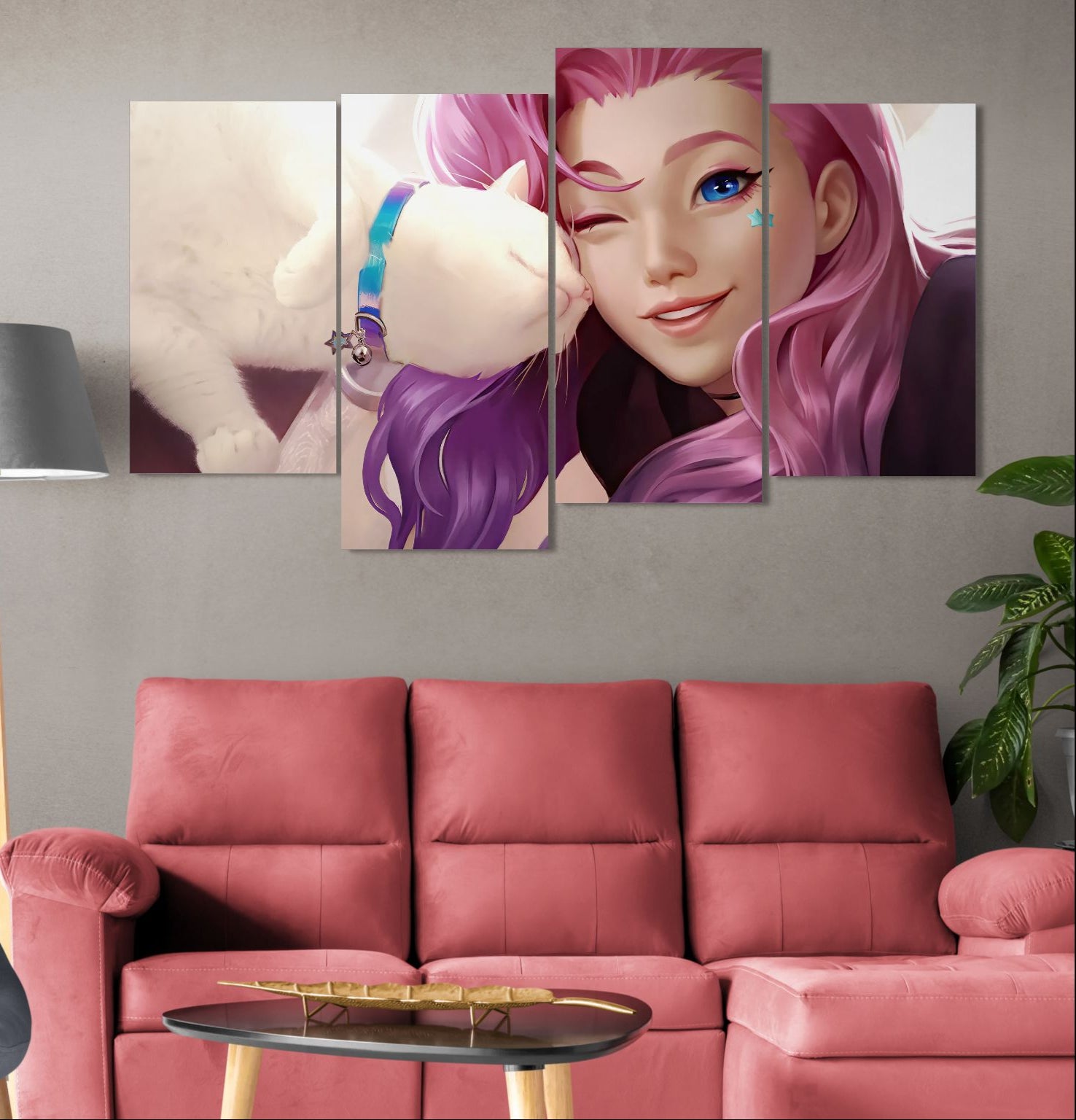 League of Legends Game Poster (4 Panel-II) Anime Wall Art